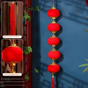 xuechuangying chinese new year lantern 2026 新年灯笼 Small Round Home Pendant New Year Celebrate Decoration Hanging Lantern Chinese Style Hanging Lantern Red Lantern New Year Lantern