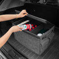 For Audi Storage Box with Lid，Luxury Alcantara Storage Box Car Trunk Organizer For Audi A3 A4 A6 Q2 Q3 Q5 Q7 Universal. 