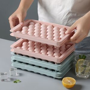 Cetakan Es Batu Telur Bulat 33 Lubang - Cube Cetakan Es Batu Jelly Bulat / Bahan Premium - Desain Menarik (Grosir)