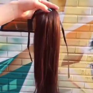 (DR)-MALAYSIA STOCK- Hair Wig Extension Straight Curly Tied Comb Long Heat Resistant Party Wedding Women Girl Natural Convenient Horsetail- Rambut Palsu Panjang Sikat Dan Ikat