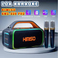 Loa Kimiso KMS-809 PRO Kèm 2 Mic, Đèn Led 7 Màu, Âm Thanh 3D Sống Động, Bass Khỏe, Pin Dài Lâu. 