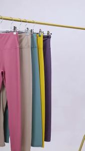 Flyblue lulu Yoga Pants Seamless Nude Feel Female Peach Buttocks High Waist Hip-Lifting Sports Fitness Abdomen-。。。