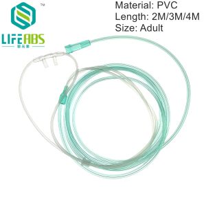 10 PCS Disposable Elastic Nasal Oxygen Tube Adjustable Oxygen Inhalation Tube Double Nose Nasal Cannula White Transparent Tube