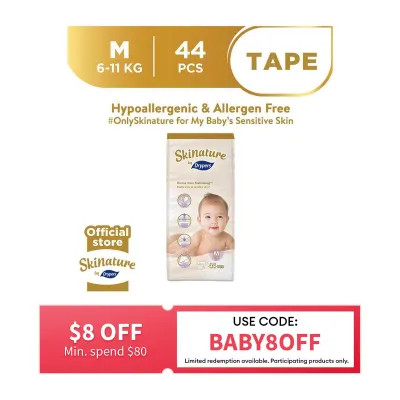 Drypers Skinature by Drypers M Size Tape Baby Diaper