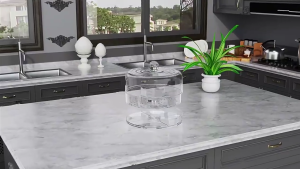 ถาดอาหารปาร์ตี้ในตู้เย็นแบบหมุนได้พร้อมช่องพลาสติกใส4ช่องเหมาะสำหรับผักขนมหวานคานาเป้