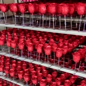 30pc/set Glitter Rose Head Artificial Flower DIY Shiny Crystal Fake Roses Bouquet for Valentine/Mothers Day Gifts Bunga Hiasan