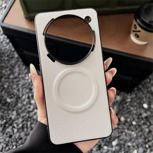 Magsafe Case for Nothing Phone (3a) Pro Nothing Phone (2a) Plus Simple Business Pure Color Leather Phone Case Hard Cover Drop-proof Shockproof Case