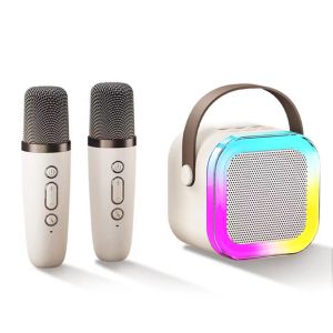 K12 Mini Karaoke Wireless Audio Speaker Bluetooth Microphone Portable Home KTV Karaoke Machine RGB