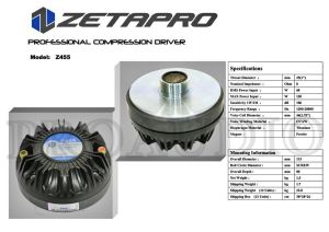 DRIVER TWEETER ZETAPRO Z455 Z 455 VOICE COIL 1.75 / 44.4 MM DRIVER TWITER ORIGINAL