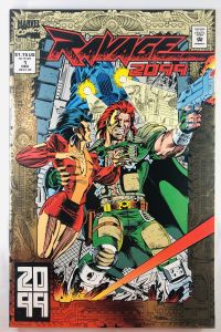 Ravage 2099 1 Published Dec 1992 by Marvel Script by Stan Lee Gold foil stamped comic BOOK limited edition