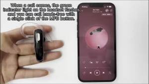 Bluetooth Headset V5.1 Wireless Hands-Free Earpiece with Noise Cancellation Built-in Microphone for iPhone Android Business Calls - Black