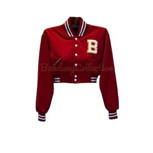 Jaket Wanita Baseball B Crop | Jacket Varsity Croope Kekinian 2024