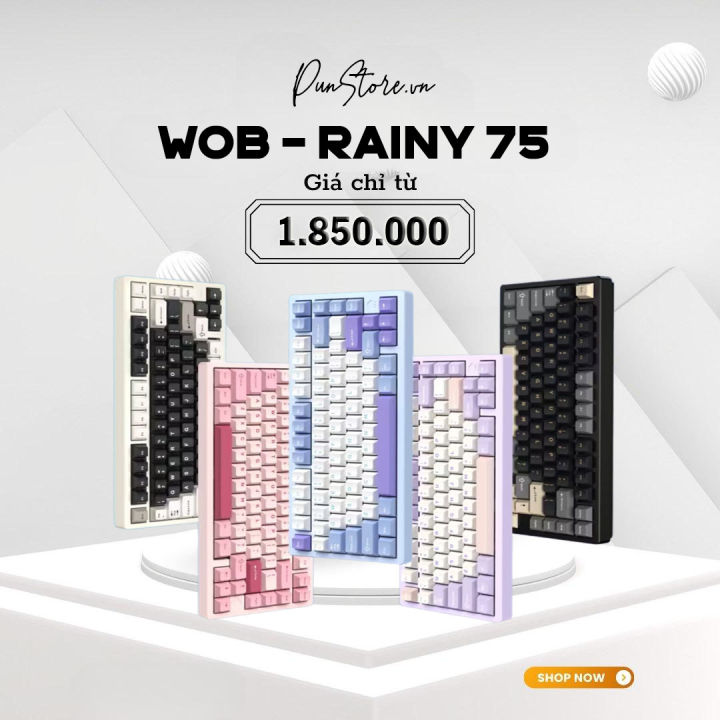 Hàng Chính Hãng Rainy 75 - Bàn phím cơ RAINY75 Kết Nối 3 Mode, Full ...