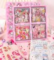 Isabella 100 pieces/box Cute San Liou Cartoon Handbook DIY Sticker Waterproof PVC Transparent Sticker Creative Children's Handbook Sticker Stationery Sticker Children's Birthday Giftry PVC Waterproof Transparent Sticker Birthday Gift. 