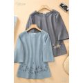 Áo trung niên thiết kế thanh nhã nhẹ nhàng chất liệu Linen gân tre cao cấp AN4L0428 Thời trang Thiều Hoa. 