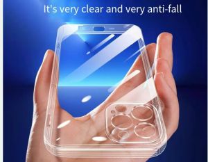 Iphone 13/13Pro/13Pro Max transparent phone case Anti-drop protective cover [Free tempered glass screen protector]