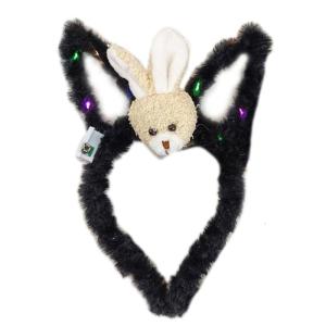 Holiday Party Light Up Headband Children Bunny Ear Plush Headband Cute Rabbit Anime Headhoop Lovely Girls LED Headdress