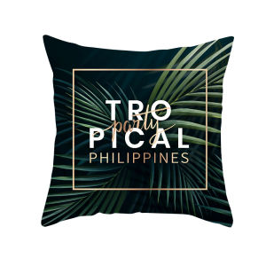 TopPillow 100% Polyester 18 x 18 inches Throw Pillow Case Green Plants Printed Cushion Cover For Party
