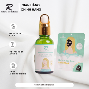 COMBO SERUM DƯỠNG DA NGĂN NGỪA LÃO HOÁ VÀ MẶT NẠ ĐEN TRÀM TRÀ SÁNG DA SẠCH DẦU NGĂN NGỪA MỤN