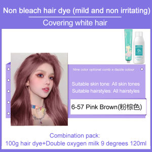Fashion Color Hair Dye Cream Healthy Mild No Stimulation Hair Dye/No need to bleach hair/Covering white hair/Hair Permanent Colorant Coloring Dye/Permanent Hair Color/Natural Hair Dye/Keratin Hair Dye/violet/blue/red/ash brown/ash blonde/red