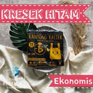 Kresek Hitam Ekonomis 17 cm - Kantong kresek Oxium Ramah Lingkungan Isi 50 Lembar Kantong Plastik 17 Tebal Hitam Murah