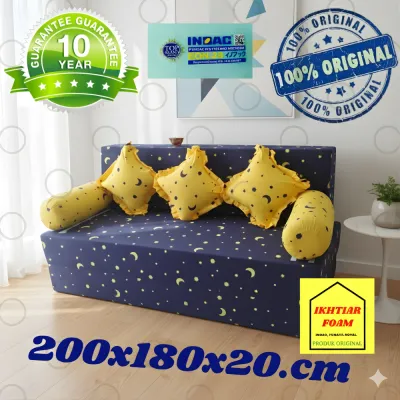 Inoac sofabed 200x180x20 cm Sofa Bed inoac no 1 Sofa Ruang tamu EON LG D23 Busa Inoac sofabed 3in1