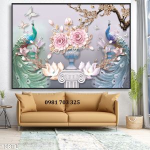 Tranh gạch hoa 3d ốp tường