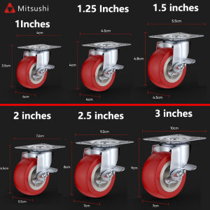 Mitsushi High-Qquality Casters Ddurable Casters With Fixed Feet/Rotating Feet/Brake Equipped Rotating Feet