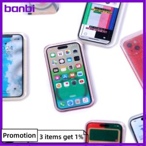 banbi 5Pcs 1:12 Dollhouse Miniature Mobile Phone Simulation Smartphone Model Kids Pretend Play Toys Doll House Accessories