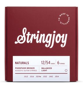 Stringjoy Naturals สายกีต้าร์โปร่ง 12/54 Uncoated Phosphor Bronze Acoustic Strings