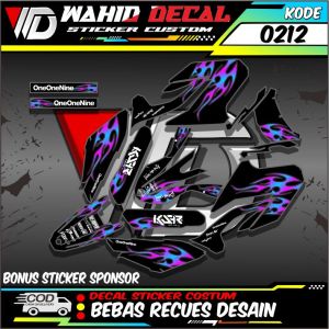 0212 Decal sticker setiker stiker Motor WR PREMIUM FULL BODY free reques design bisa request DESAIN motif API terkeren dan terlaris
