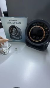 🔥In Stock🔥199 Speed Turbo Desktop Fan Rechargeable Strong Wind Fan LED Display Timer Low Noise Wall & Desk Use