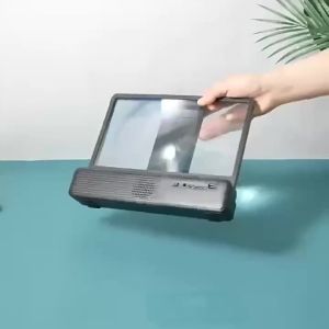 Mới Xách Tay Bluetooth Loa 12Inch HD Điện Thoại Màn Hình Khuếch Đại Có Thể Gập Lại Có Thể Sạc Lại MP3 Âm Nhạc Máy Nghe Nhạc Hỗ Trợ TF Thẻ USB Chơi