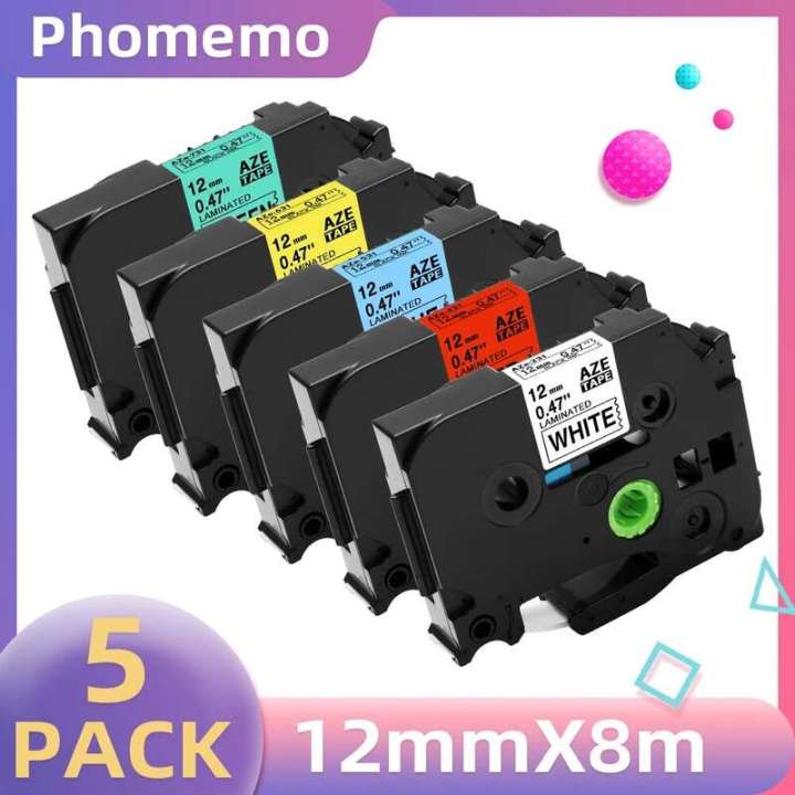 [BEERIS] Tape for P3100 E1000 Pro Ribbon Label Maker Printer Black on ...