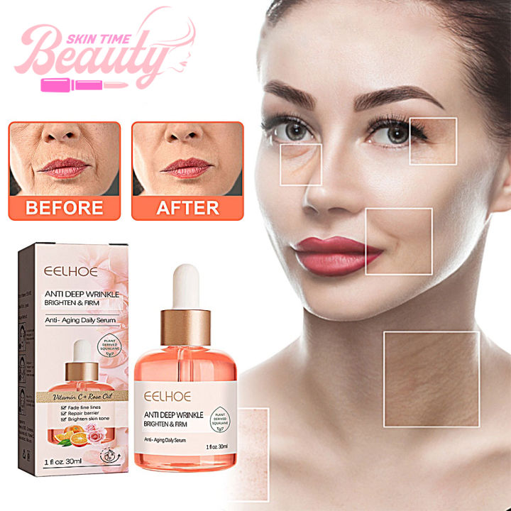 EELHOE-Anti-aging Skin Care Serum Deep Anti-Wrinkle Essence Rose VC Oil ...