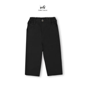 little lucas celana panjang chino anak laki laki katun twill lembut warna hitam 1-9 tahun