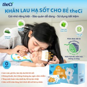 Khăn Hạ Sốt Cho Bé theCi Baby – Khăn Lau Sốt Sau Tiêm Khăn Lau Mát Dịu Nhẹ Cho Trẻ Sơ Sinh