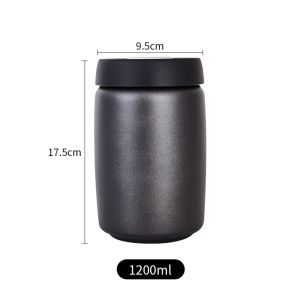 OPEAREY Thép không gỉ Cà phê hạt trong bình hút chân không Dung lượng lớn Giữ tươi Hộp đựng thực phẩm Bền bỉ 400 800 1200ml. Hộp đựng cà phê chân không Bếp