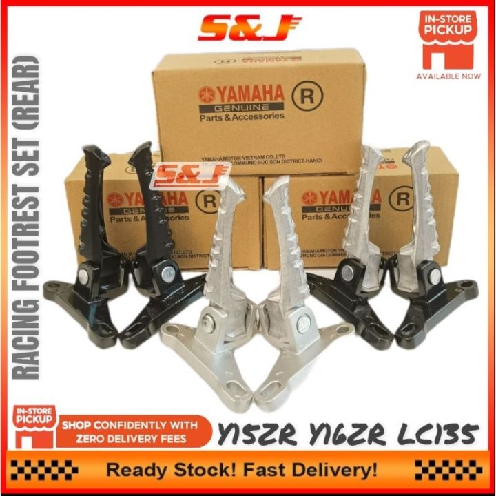 Yamaha Y15ZR Y16 LC135 EGO Rear Footrest Bracket Full Set Alloy Pedal Kaki Belakang Tapak Pemijak FOOT REST STAY Holder