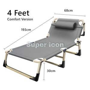 【Size:193*68*30CM】 Folding bed family nap bed office recliner lunch break bed nap chair bed multifunctional recliner to accompany bed with foam folding bed lazy chair with backrest floor chair foam comfortable folding bed