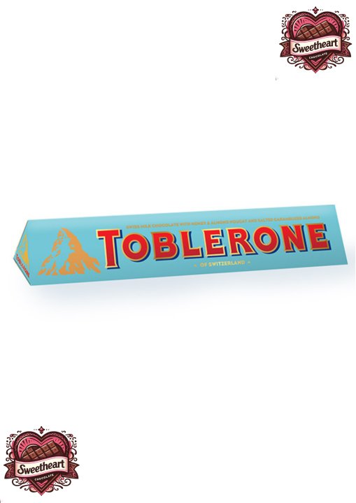 Toblerone Crunchy Almond With Sea Salt Milk Chocolate – 3.52oz Bars, 10-Pack, Swiss Made