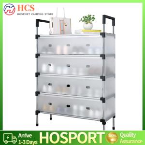 【HCS】Multilayer Shoe Rack with Metal Frame Plastic Shoe Storage Rack Space Saving Multifunctional Shoe Shelf for Indoor Home