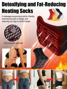 [Visible Results In 7 Days] Detoxifying And Fat-Reducing Heating Socks Health Massage Socks Thickened Warm Foot Socks Heating Cold-Proof Socks Mugwort
