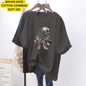 LOVELY ~ BISA COD Kaos Oversize Wanita Distro/ Kaos Oblong Wanita/ Kaos Jumbo / Kaos lengan Pendek