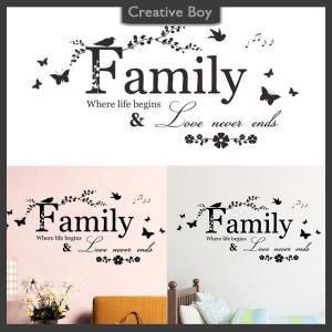 [Creative] Family Letter Quote Removable Vinyl Decal Art Mural Home Decor Wall Stickers