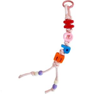 Elegant Letter Bead Bag Accessory Trendy Colorful Letter Bead Bag Accessory Key Chain Adornment For Personal Style