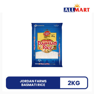 Jordan Farms Basmati Rice 2kg - Specially Aged Long Grain Rice Perfect for Biryani Pilaf Curry