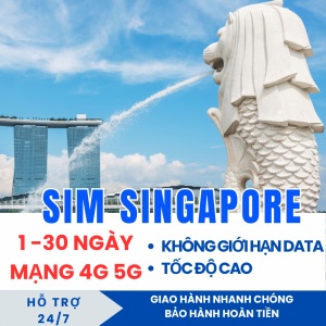 eSim 4G Du Lịch Singapore – Internet Siêu Nhanh Sóng Ổn Định Bảo Hành Cả Chuyến | FREESHIP - CHƯA KÍCH HOẠT
