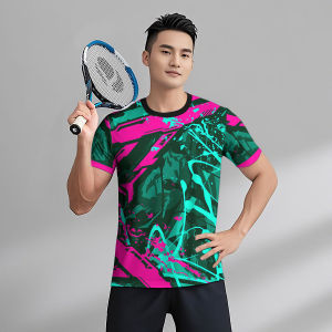 [Local Stock] VCC Fashion Quick Dry Breathable Mens T Shirt Outdoor Badminton Tennis Sports Jerseys Casual O-neck Short Sleeve Summer Loose Tops
