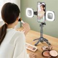 【✅SG READY STOCK】RICHMENTMALL Portable Wireless Selfie Stick Tripod Stand 360° Rotation Handheld Gimbal Stabilizer Portable Bluetooth Foldable Selfie Stick Monopod for Live Phone Gopro Camera, with Wireless Remote & Tripod Stand LED Light for Smartphones. 